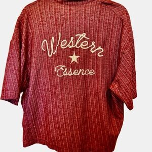 Zara Mens Western Essence Red T-Shirt